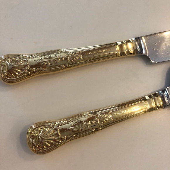 Wedding cake serving set! Beautiful stainless steel and gold plated! Lovely - Picture 3 of 7